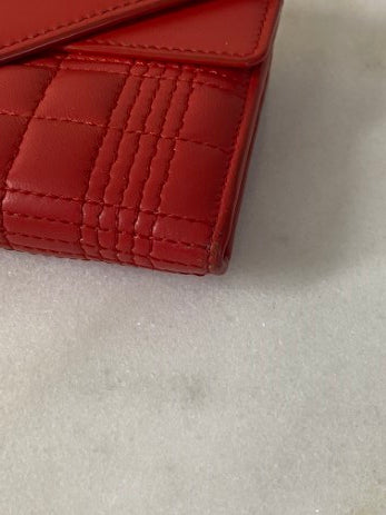 Burberry Red TB Flap Long Wallet