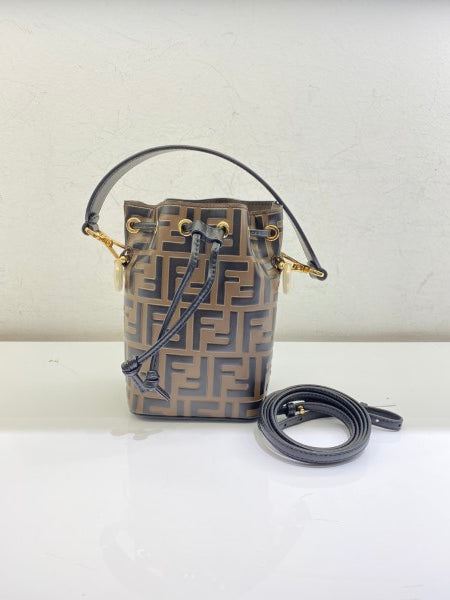 Fendi Bicolor FF Mon Tresor Mini Bucket Bag