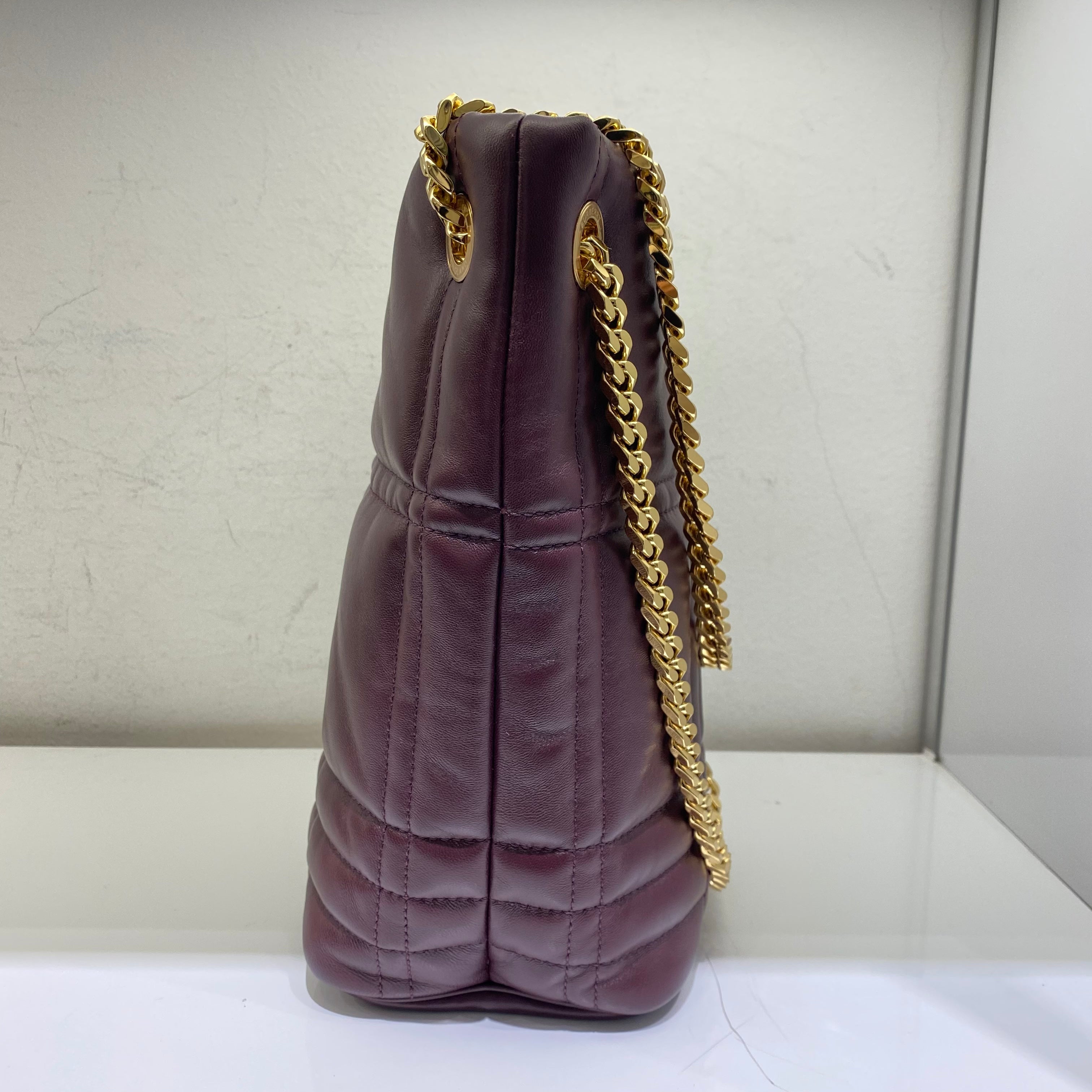 Burberry Burgundy Lola Bucket Bag