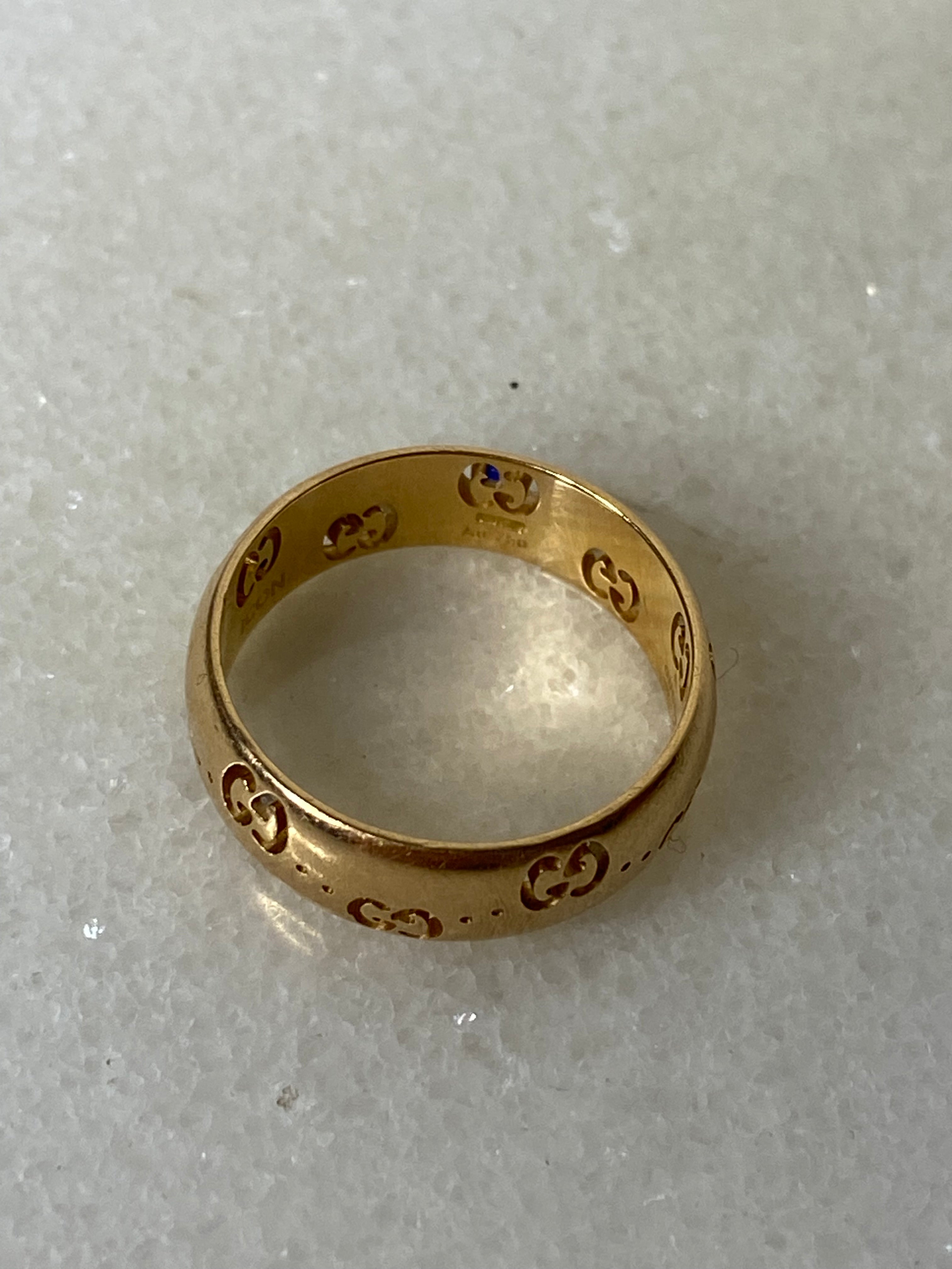 Gucci 18K Rose Gold GG Ring 13