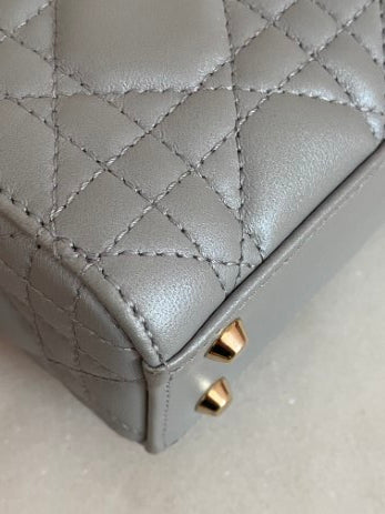 Christian Dior Grey Lady Dior Mini Bag