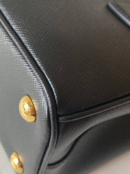 Prada Black Double Zip Mini Tote Bag