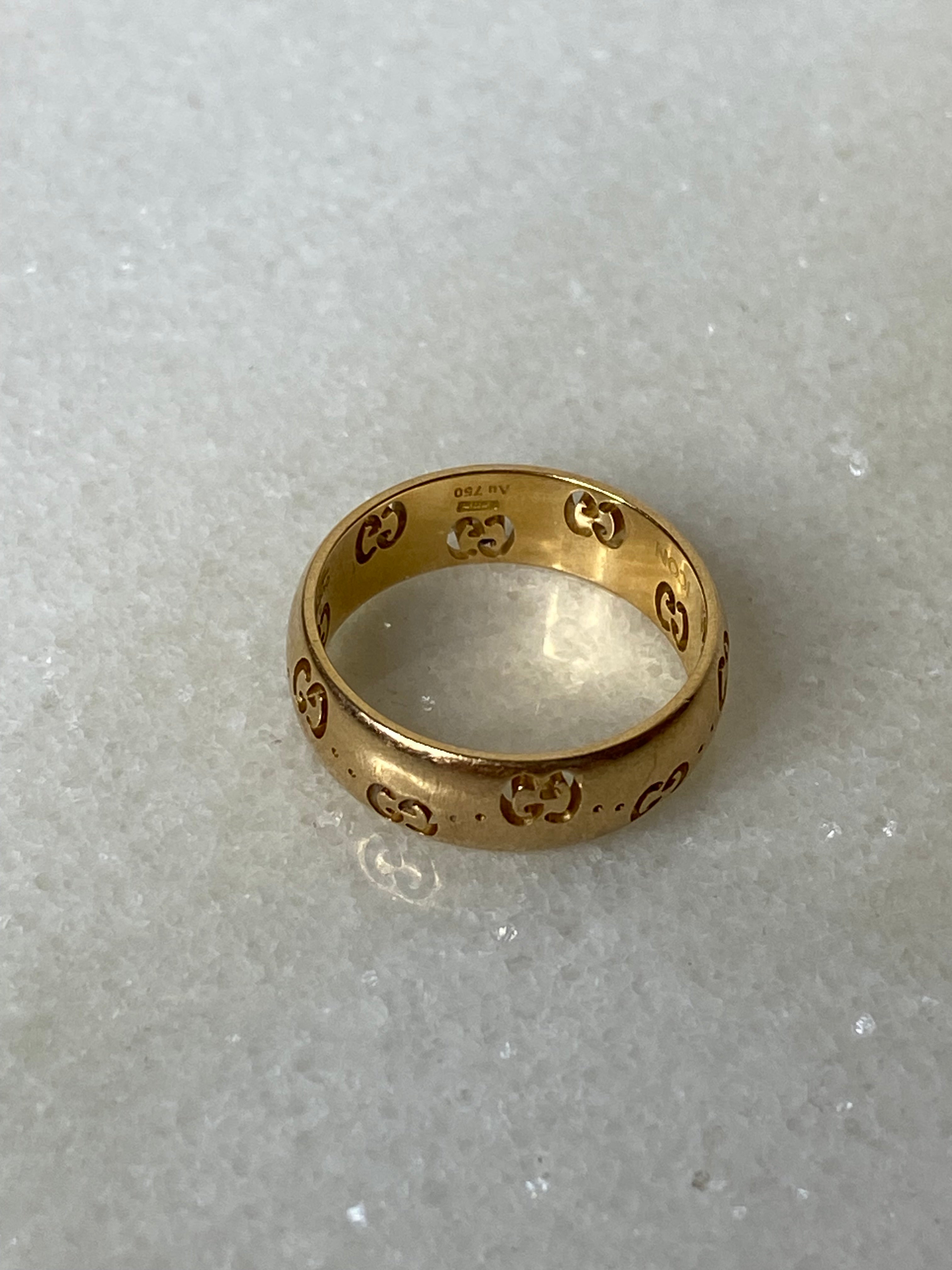 Gucci 18K Rose Gold GG Ring 13