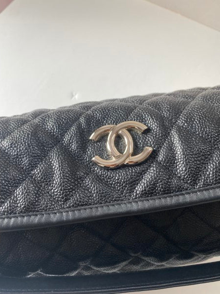 Chanel Black French Riviera Hobo Bag