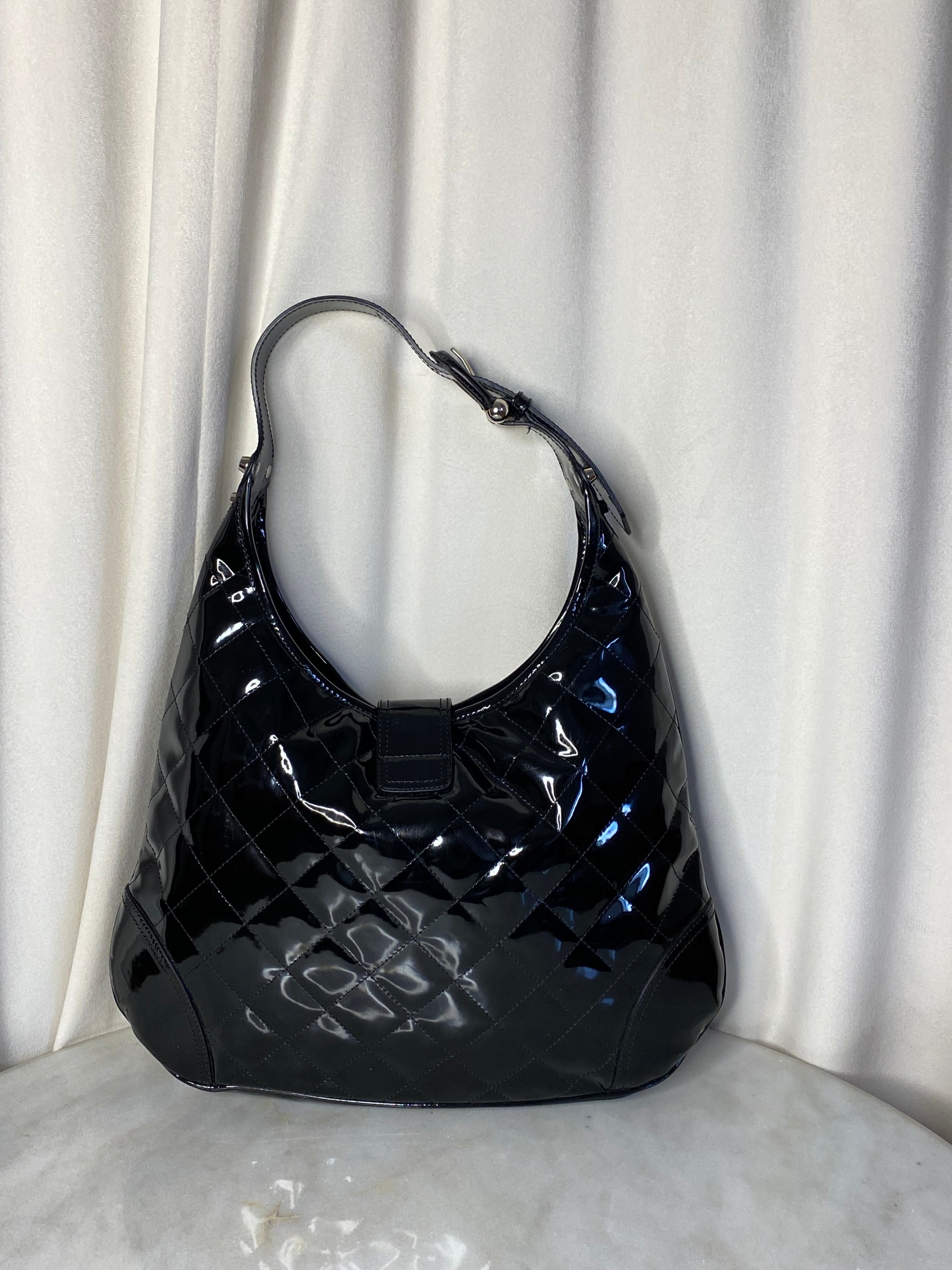 Burberry Black Quilted Hobo Bag