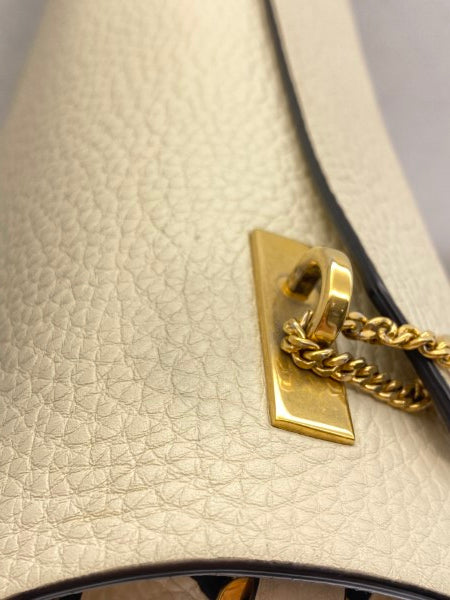 Valentino White V Ring Bag