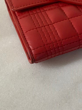 Burberry Red TB Flap Long Wallet