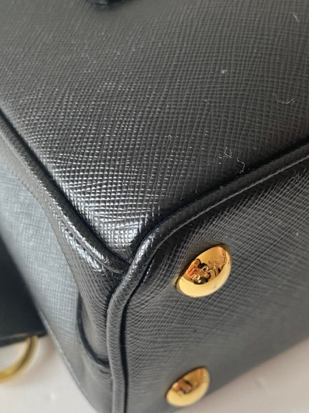 Prada Black Double Zip Mini Tote Bag