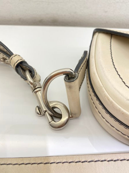 Christian Dior White Mini d'fence Saddle Bag