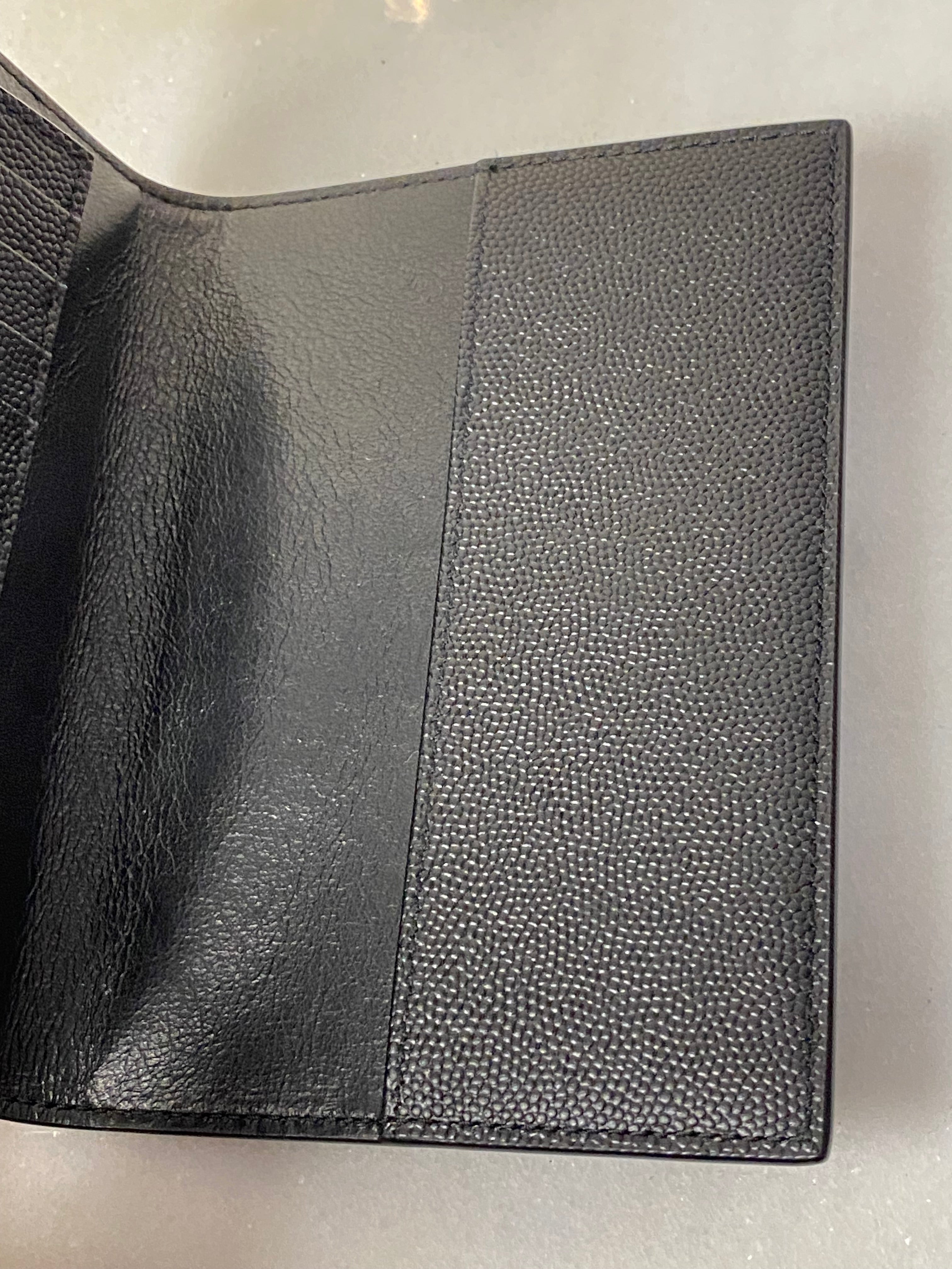 YSL Black Passport Holder