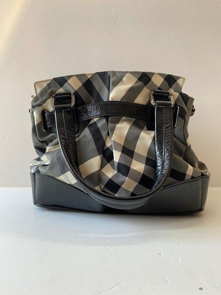 Burberry Bicolor Beat Check Nylon Shoulder Bag