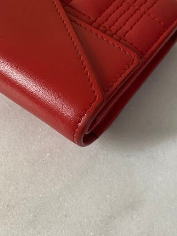 Burberry Red TB Flap Long Wallet