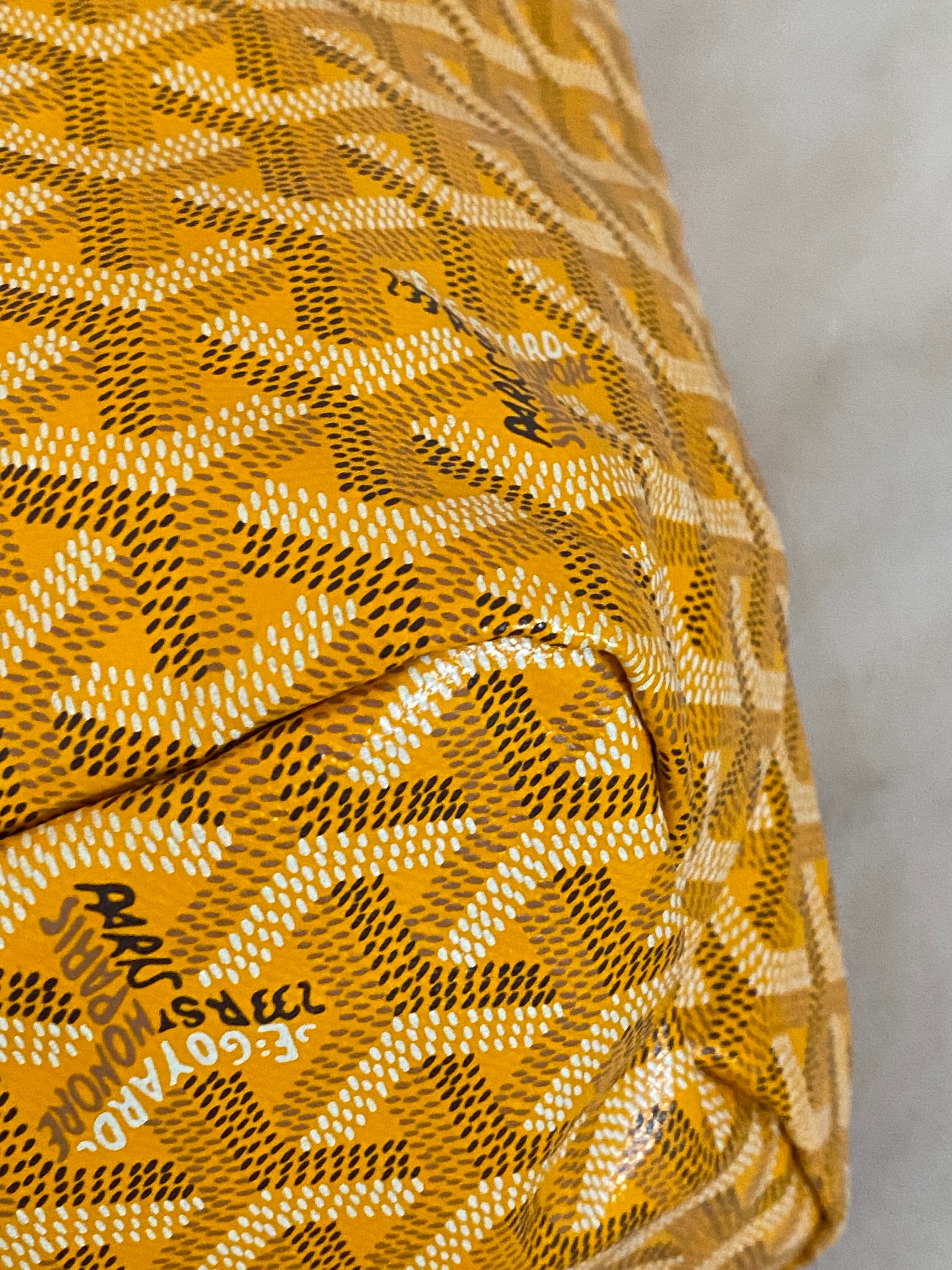 Goyard Yellow Goyardine Saint Louis PM Bag