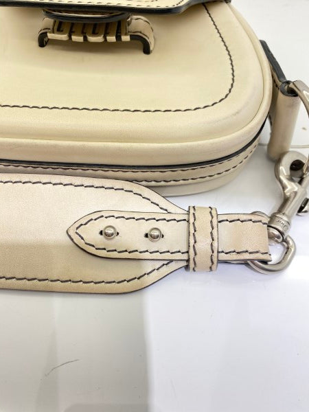 Christian Dior White Mini d'fence Saddle Bag