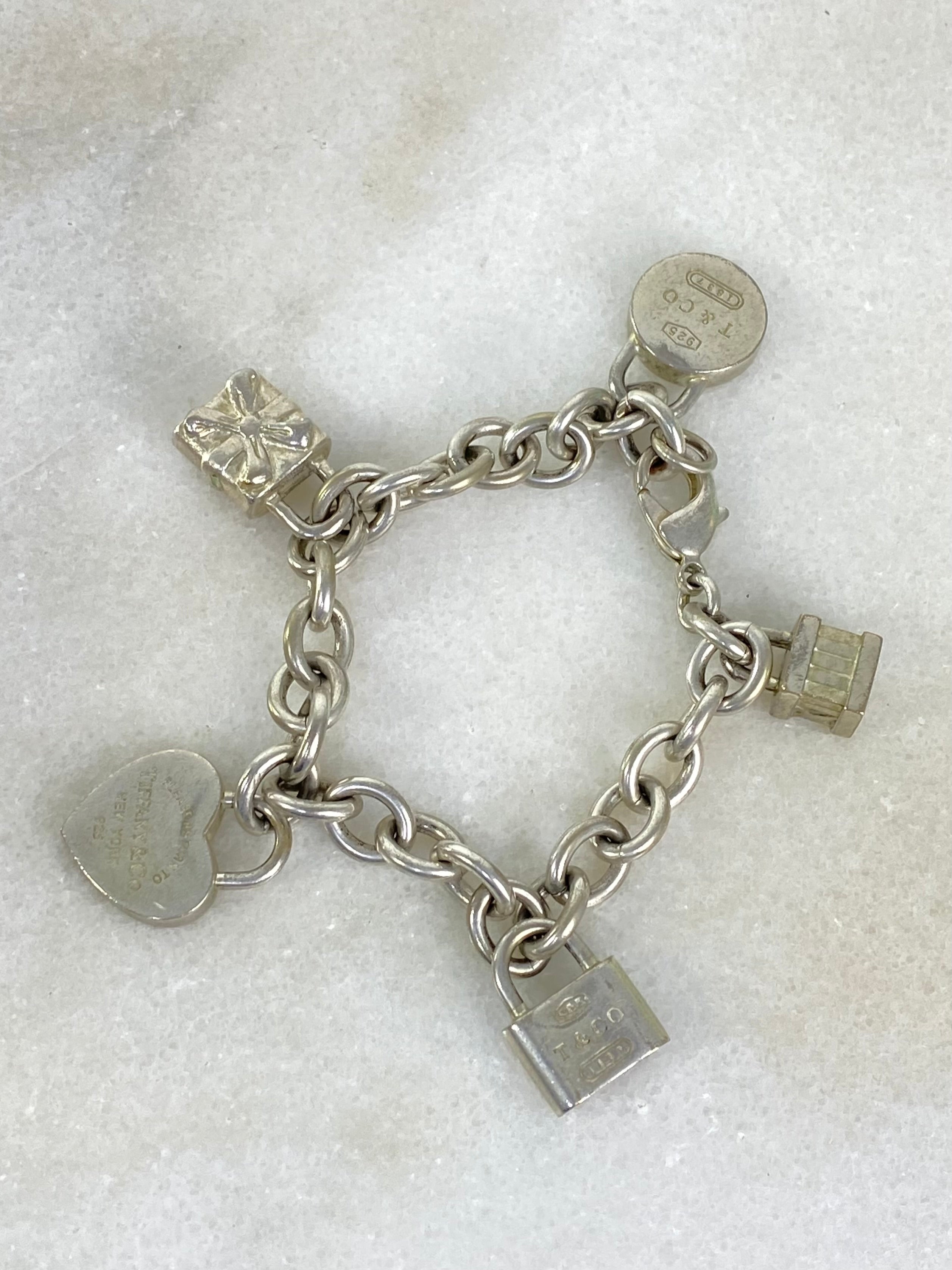 Tiffany & Co Silver Lock Heart Bracelet