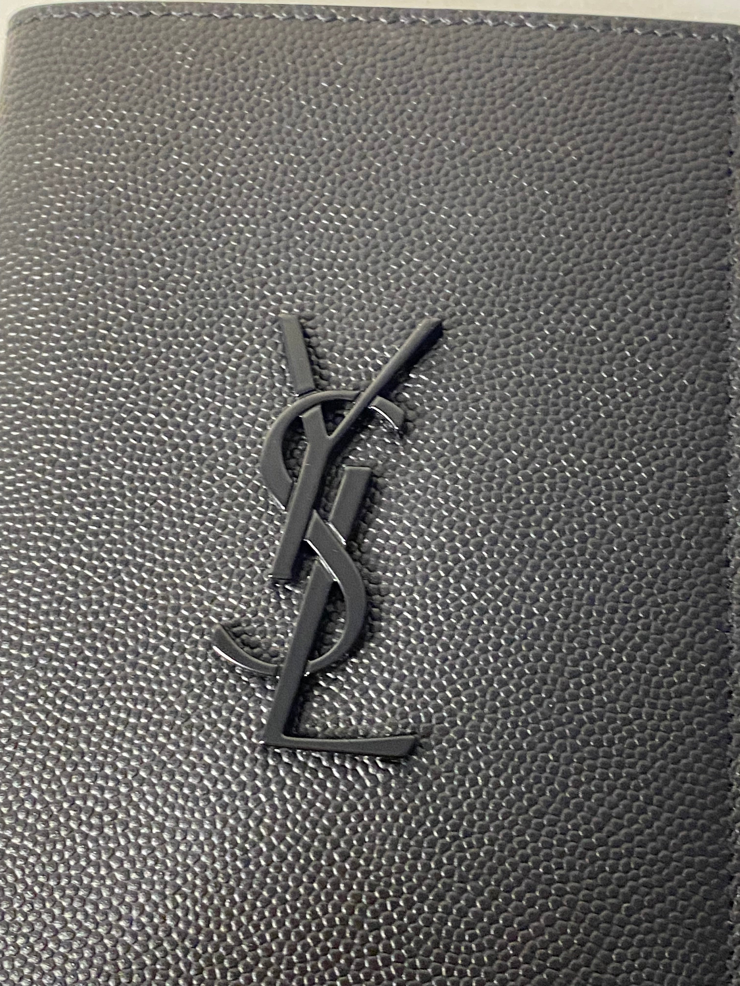 YSL Black Passport Holder