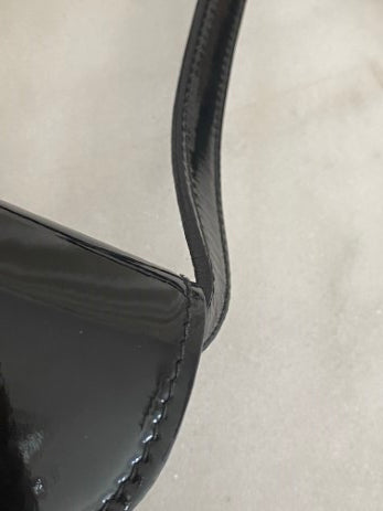 Gucci Black Vernis Horsebit Shoulder Bag