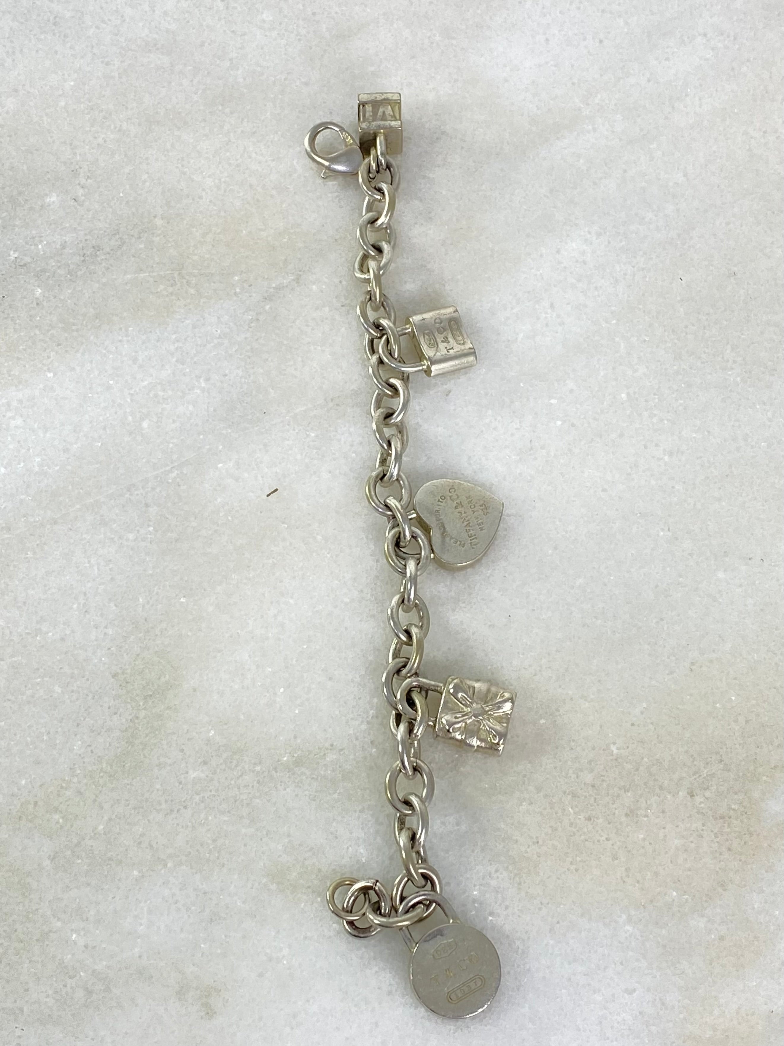 Tiffany & Co Silver Lock Heart Bracelet