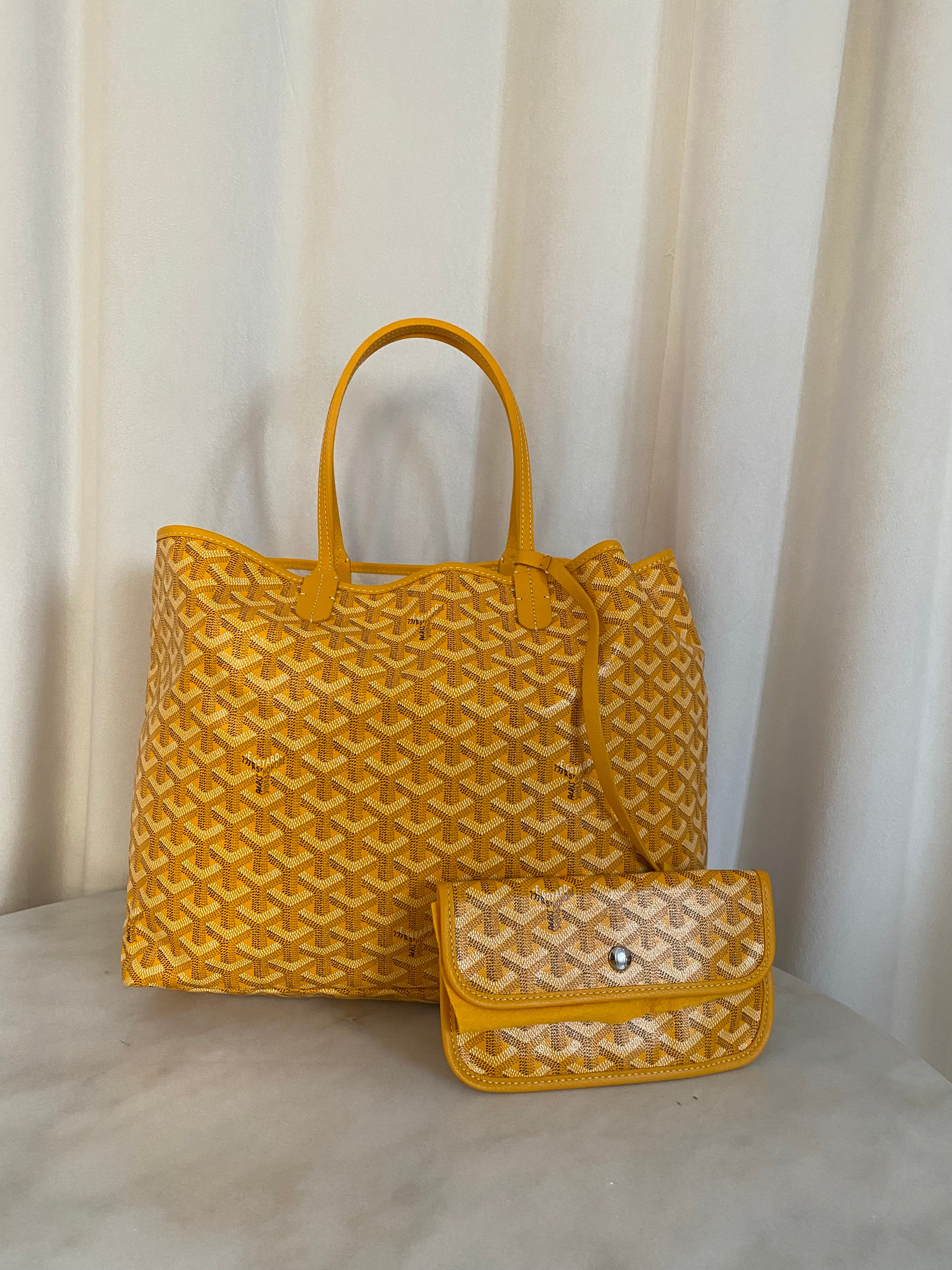 Goyard Yellow Goyardine Saint Louis PM Bag