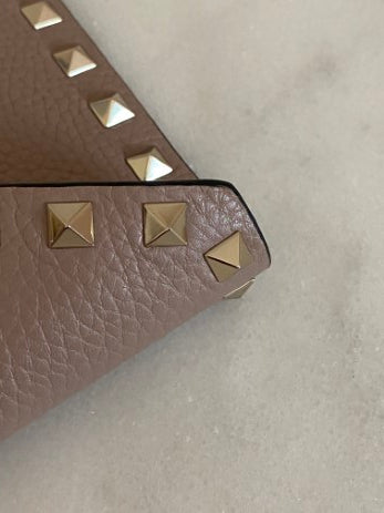 Valentino Nude Envelope Studded Clutch