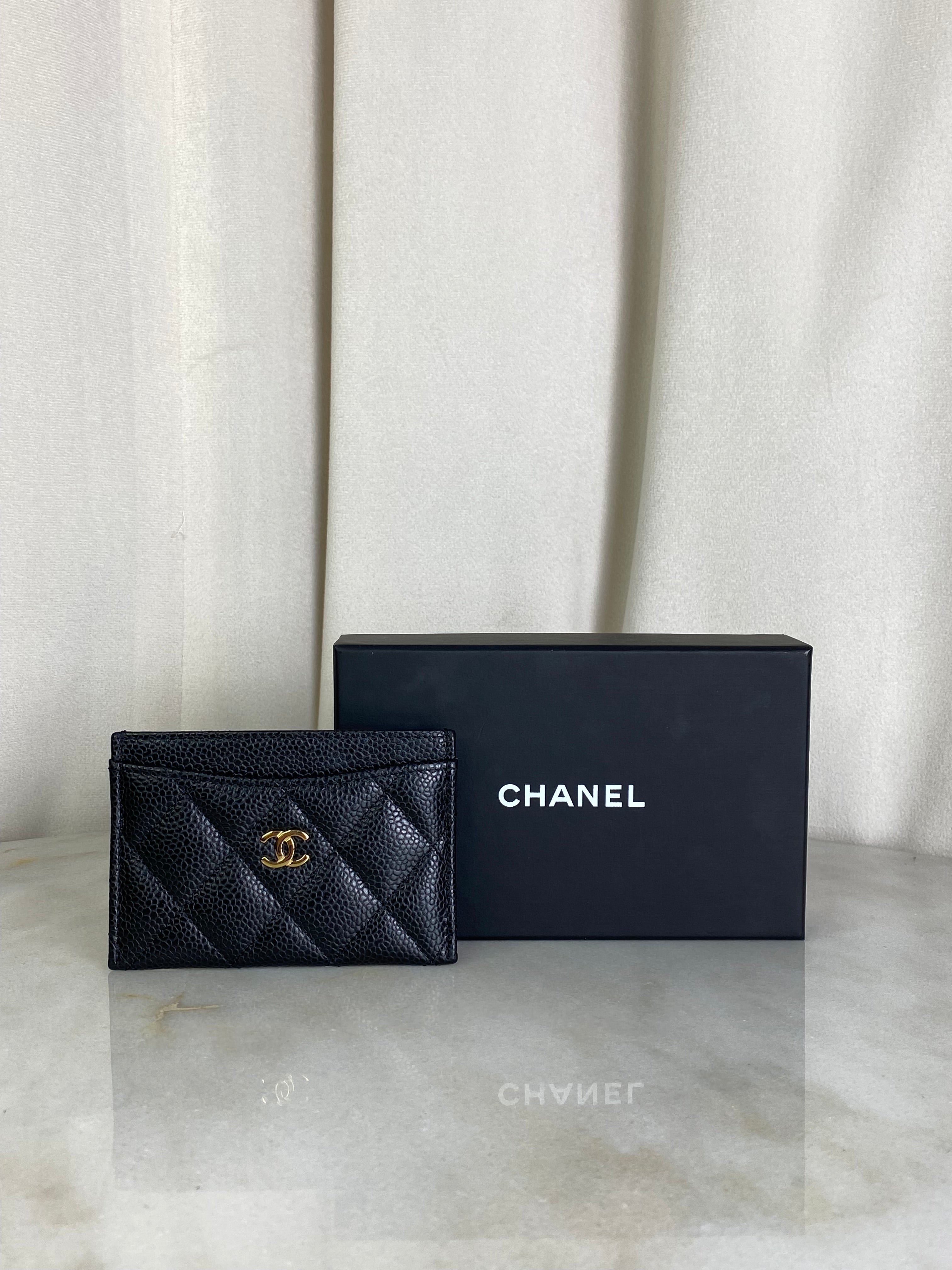 Chanel Black CC Logo Small Card Holder