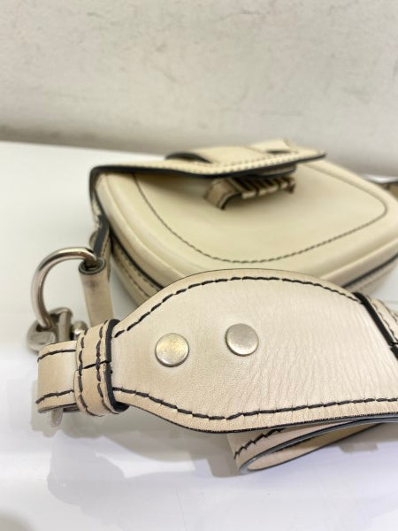 Christian Dior White Mini d'fence Saddle Bag