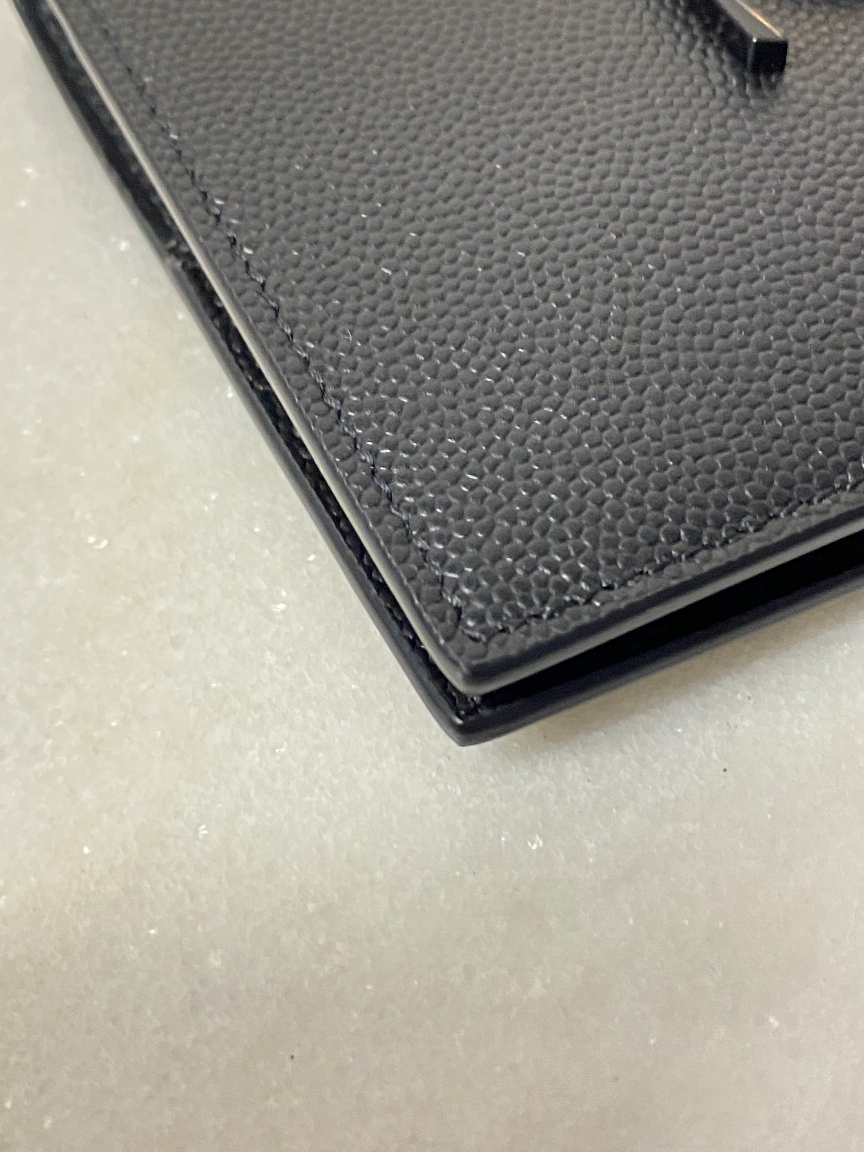 YSL Black Passport Holder