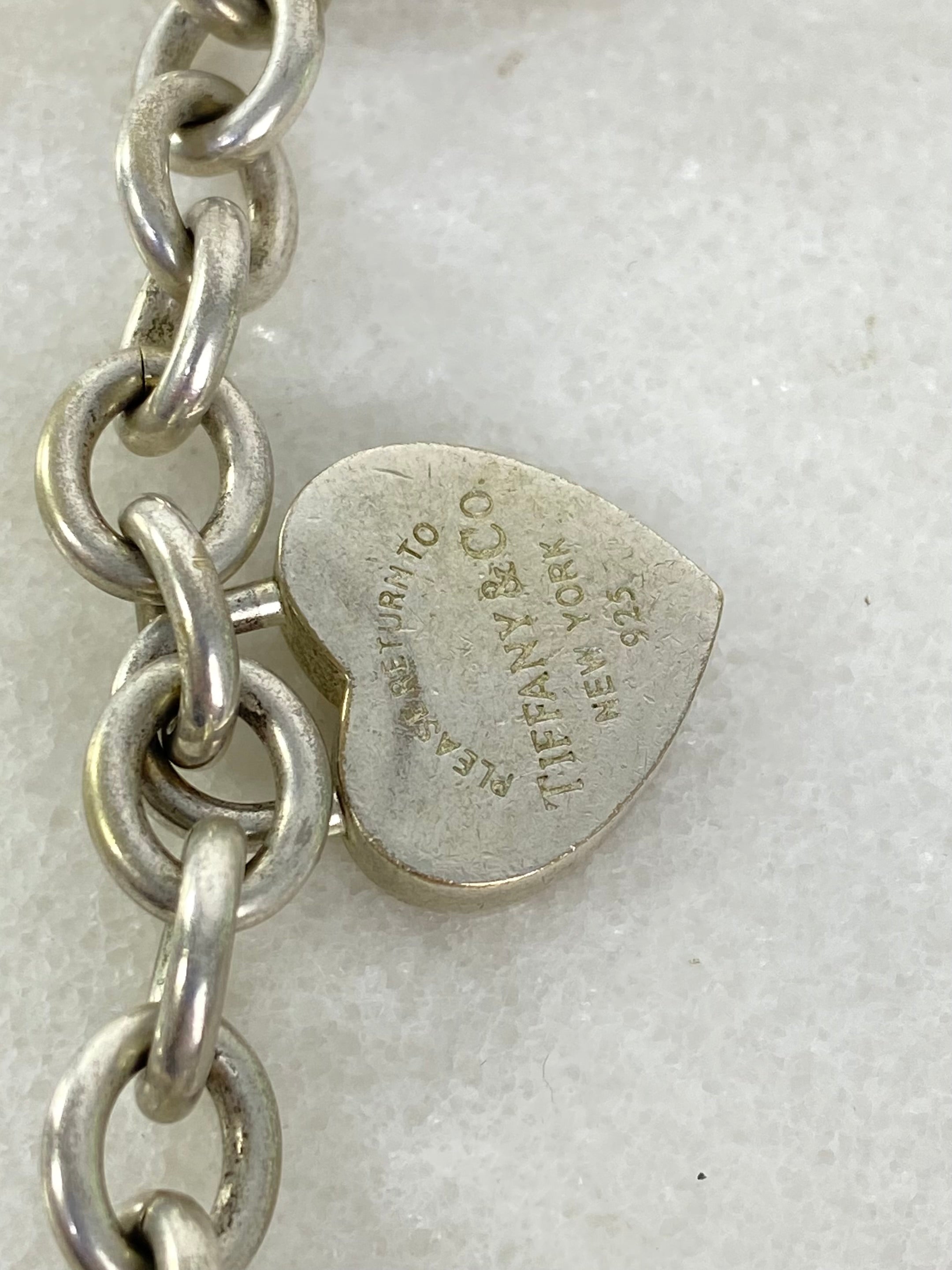 Tiffany & Co Silver Lock Heart Bracelet