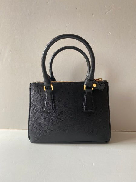 Prada Black Double Zip Mini Tote Bag