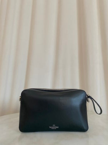 Valentino Black VLTN Crossbody Bag