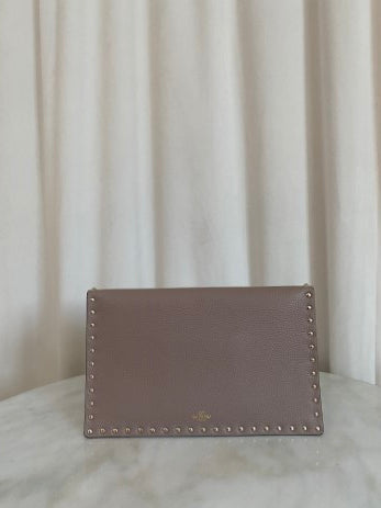 Valentino Nude Envelope Studded Clutch