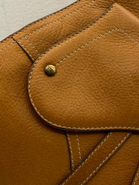 Christian Dior Camel Saddle Crossbody Bag