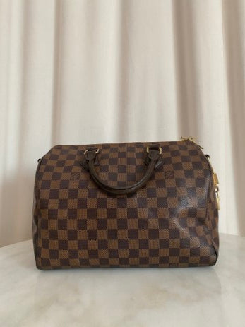 Louis Vuitton Damier Ebene Bandouliere Speedy 30 Bag