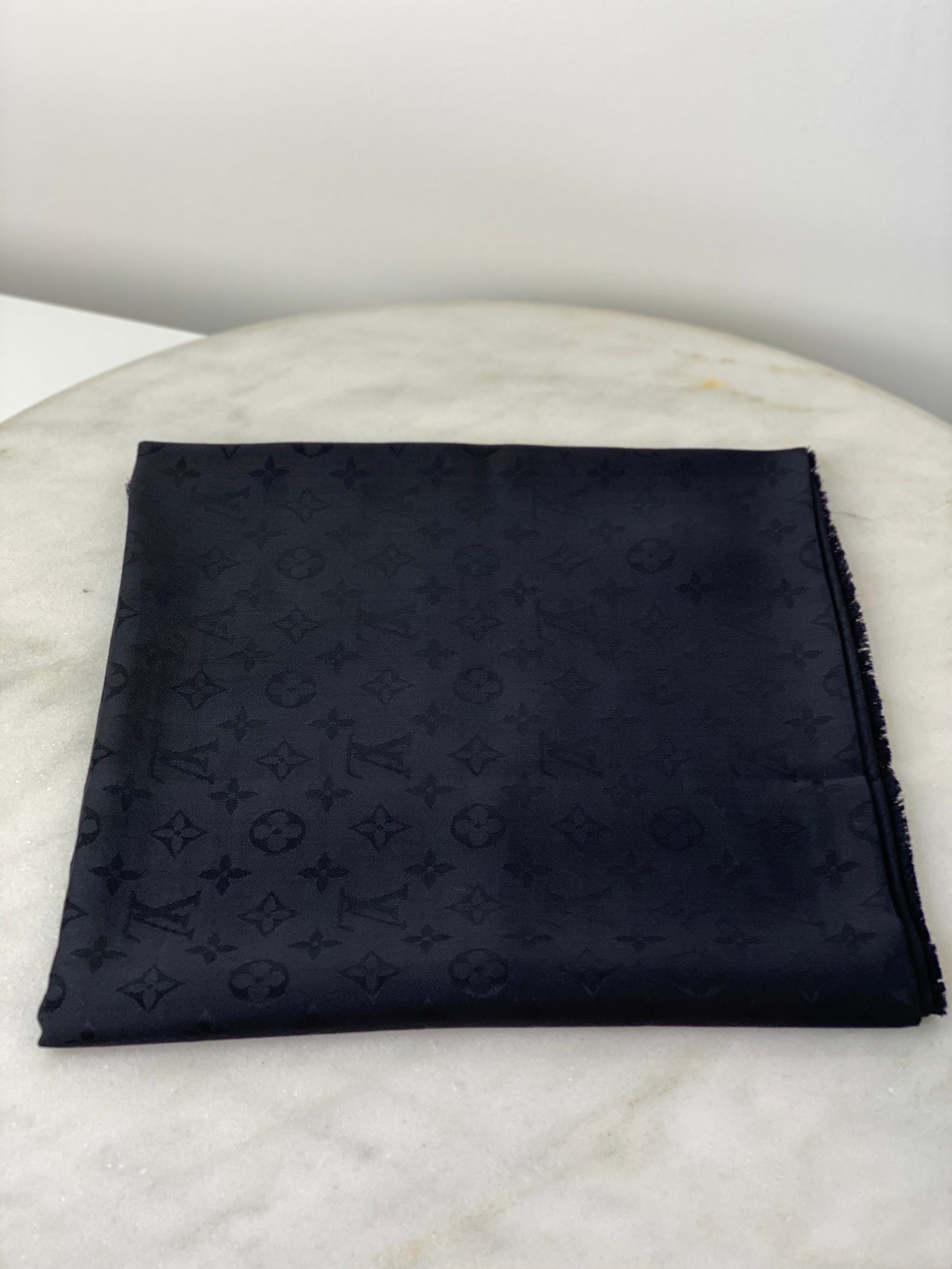 Louis Vuitton Black Monogram Wool Scarf