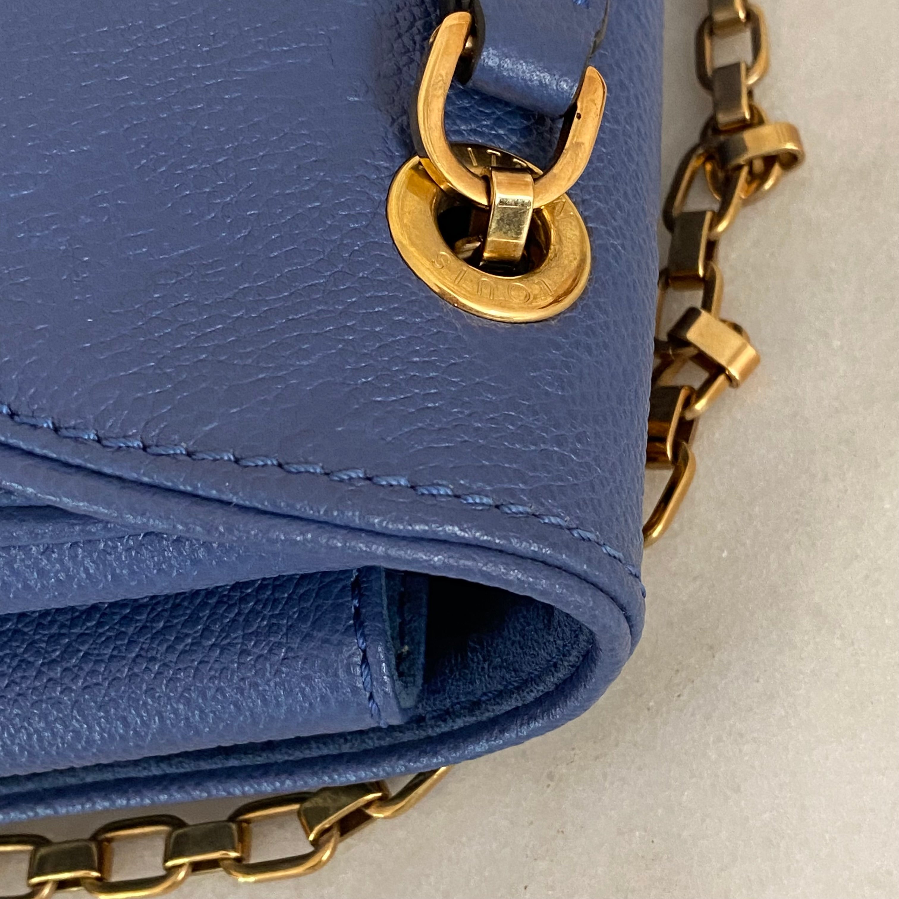 Louis Vuitton Blue Monogram Empreinte St Germain Large Bag