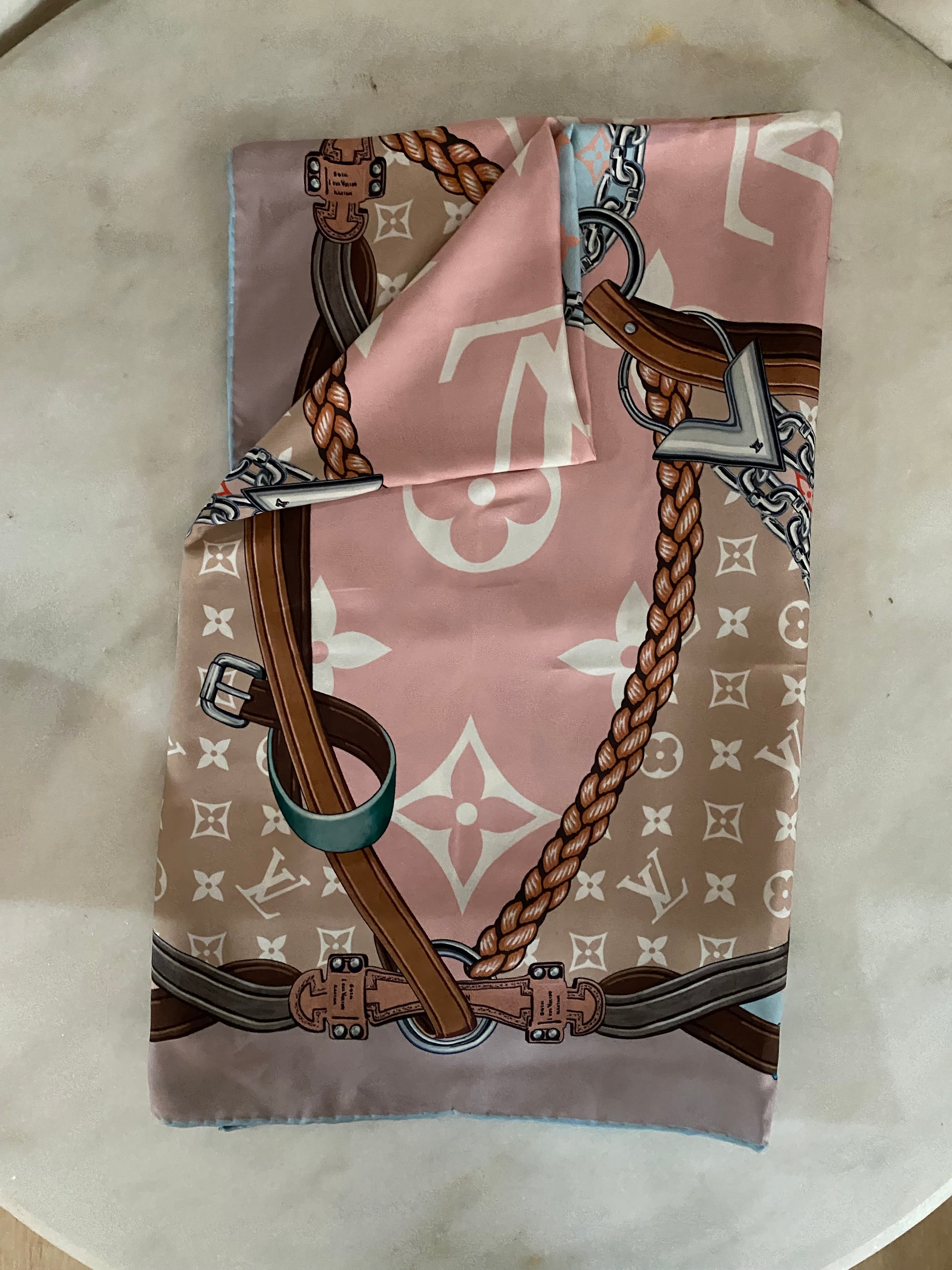 Louis Vuitton Tricolor Silk Scarf