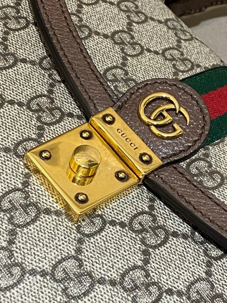 Gucci Bicolor Ophidia GG Small Top Handle Bag