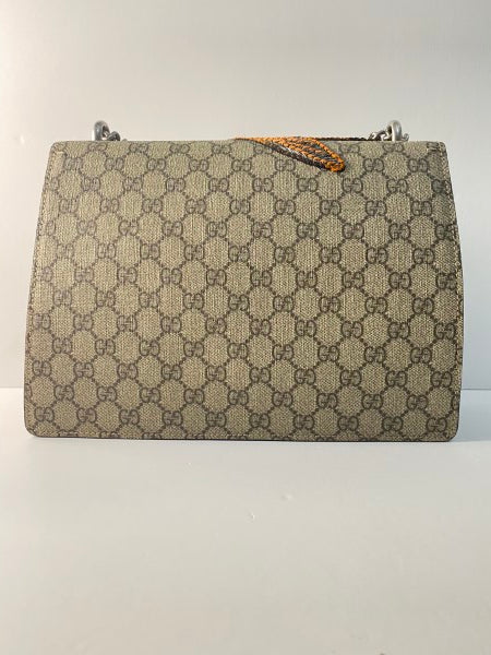 Gucci Bicolor GG Supreme Dionysus Bee Embroidered Medium Bag