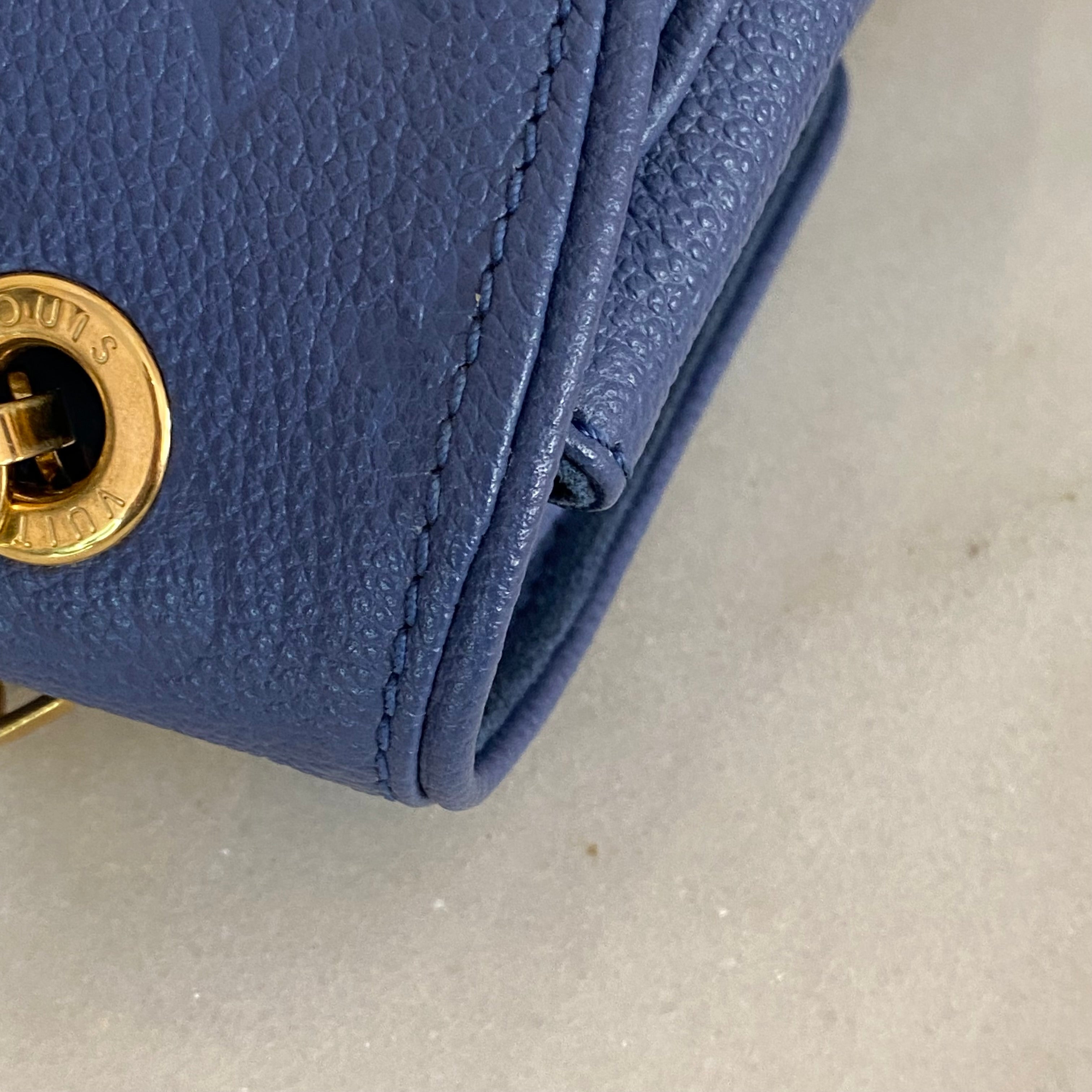 Louis Vuitton Blue Monogram Empreinte St Germain Large Bag