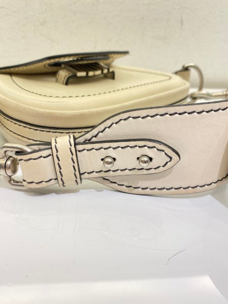 Christian Dior White Mini d'fence Saddle Bag