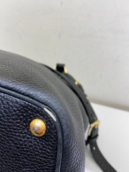 Prada Black Vitello Daino Tote Bag