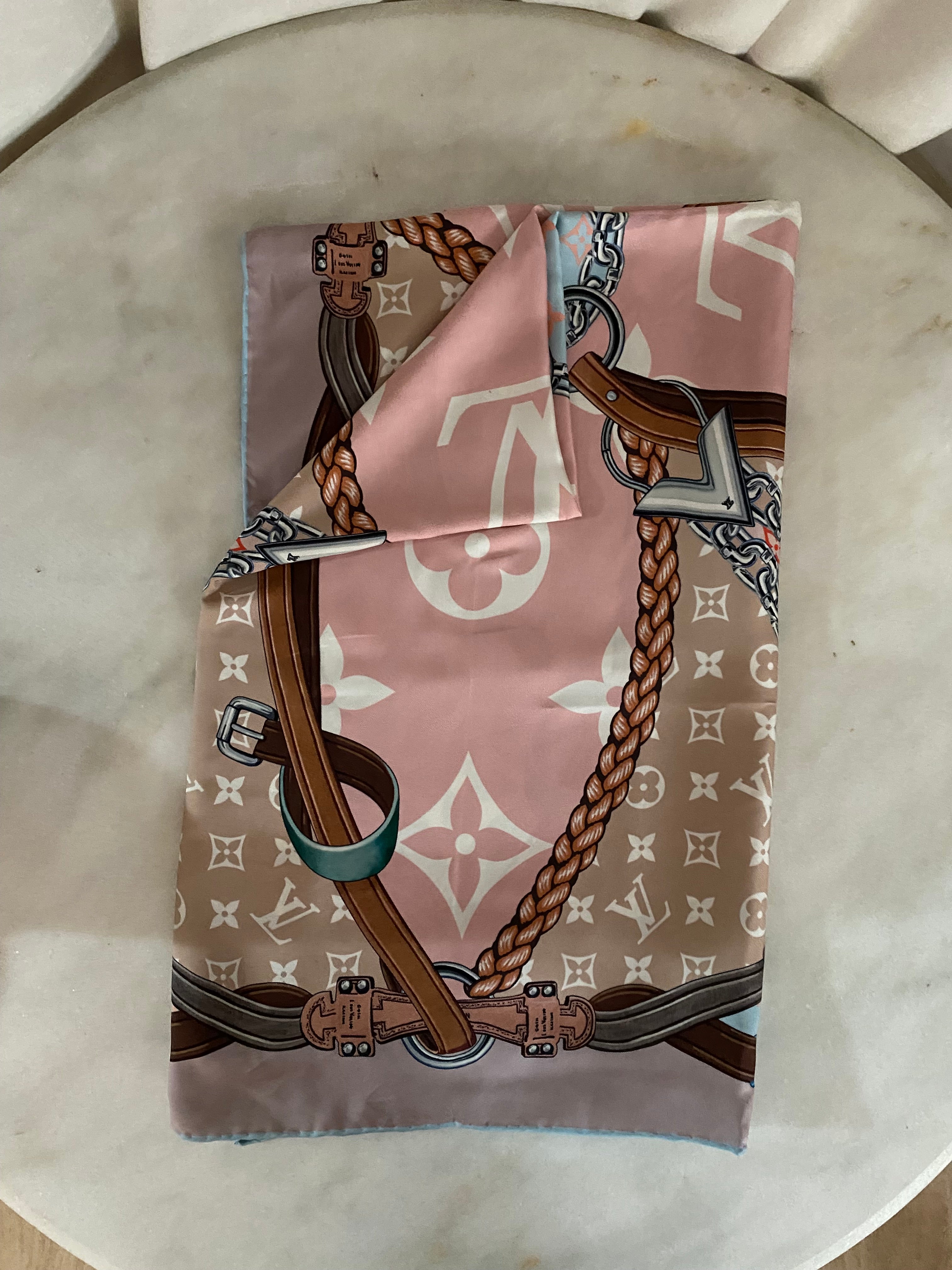 Louis Vuitton Tricolor Silk Scarf