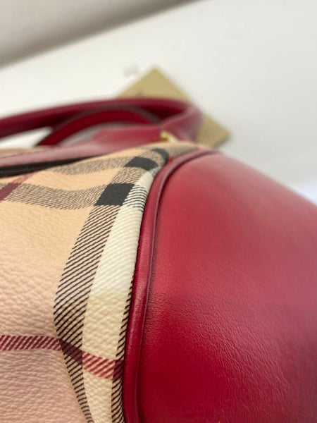 Burberry Red Haymarket Blaze Small Bag