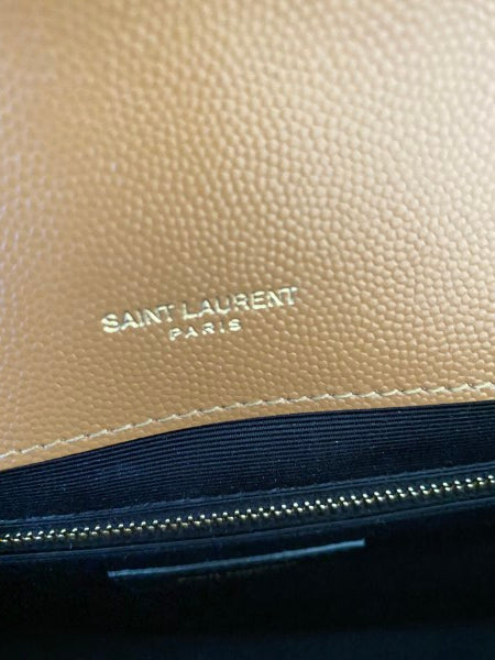 YSL Brown Monogram Classic Envelope Bag