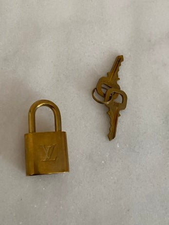 Louis Vuitton Gold Lock and Key Set