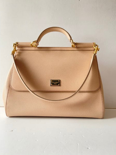 Dolce & Gabbana Beige Dauphin Sicily Maxi Bag