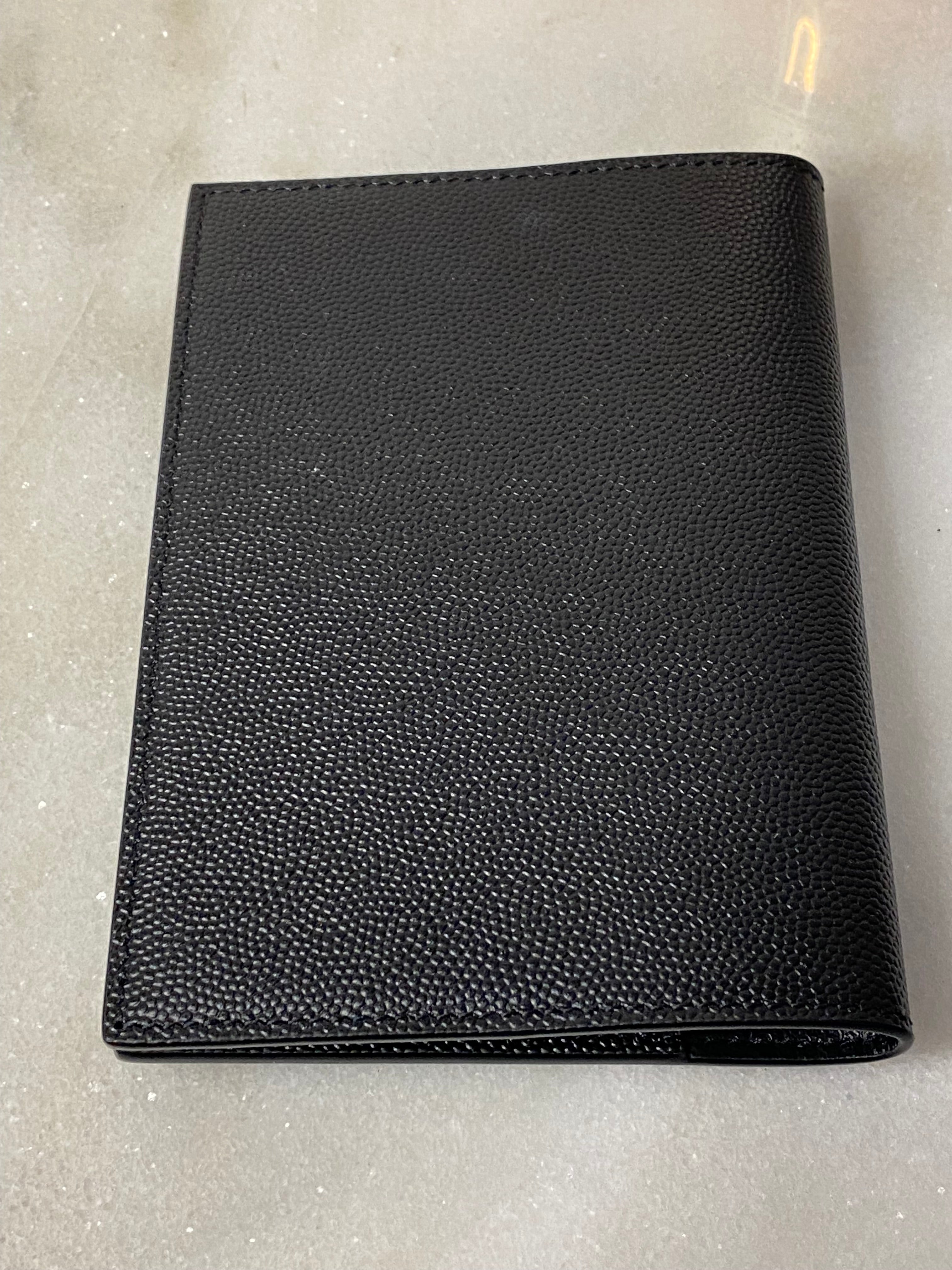 YSL Black Passport Holder