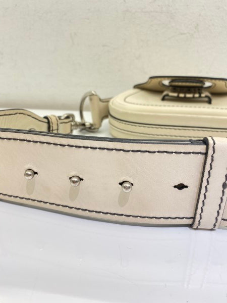 Christian Dior White Mini d'fence Saddle Bag