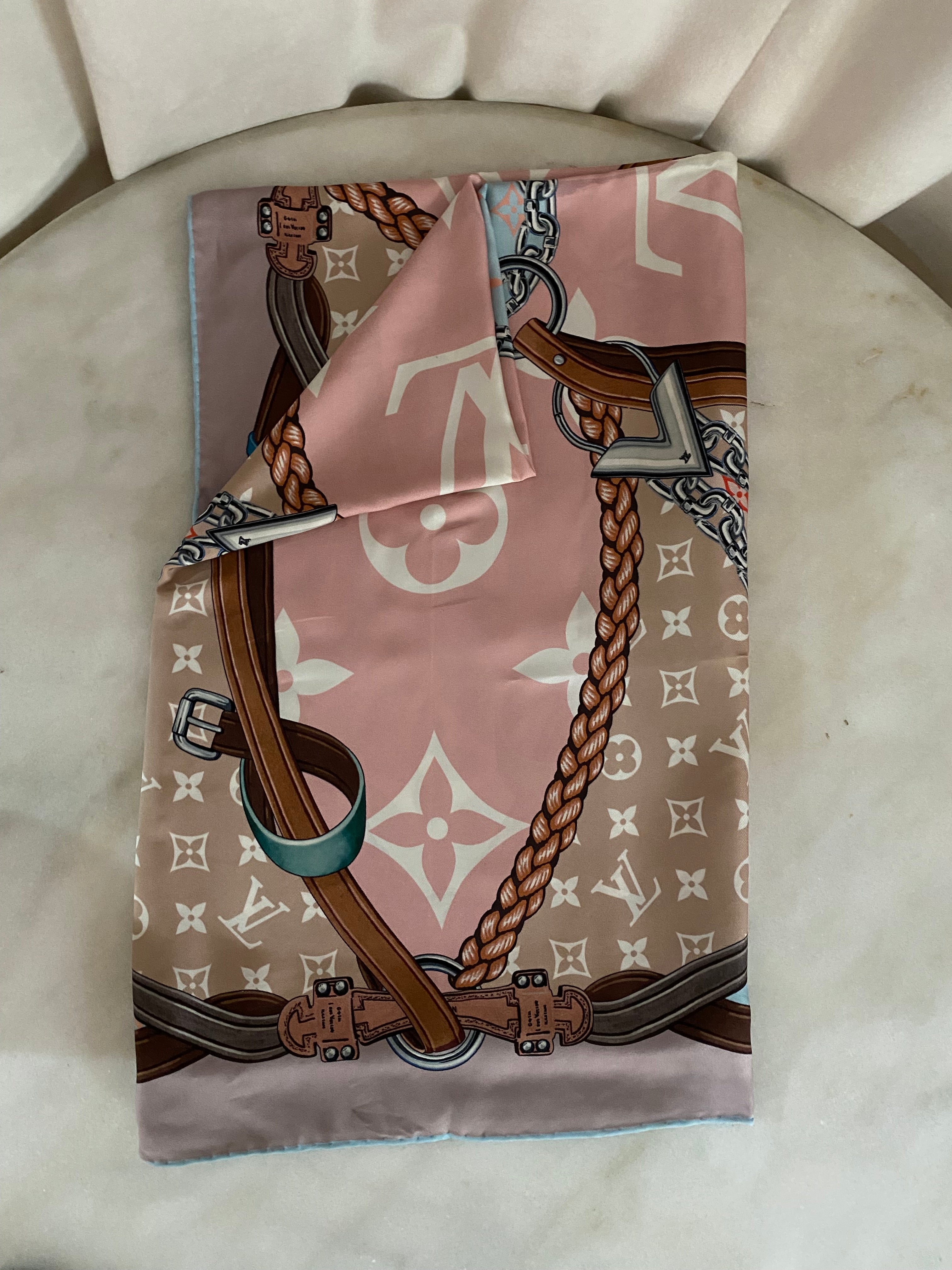 Louis Vuitton Tricolor Silk Scarf