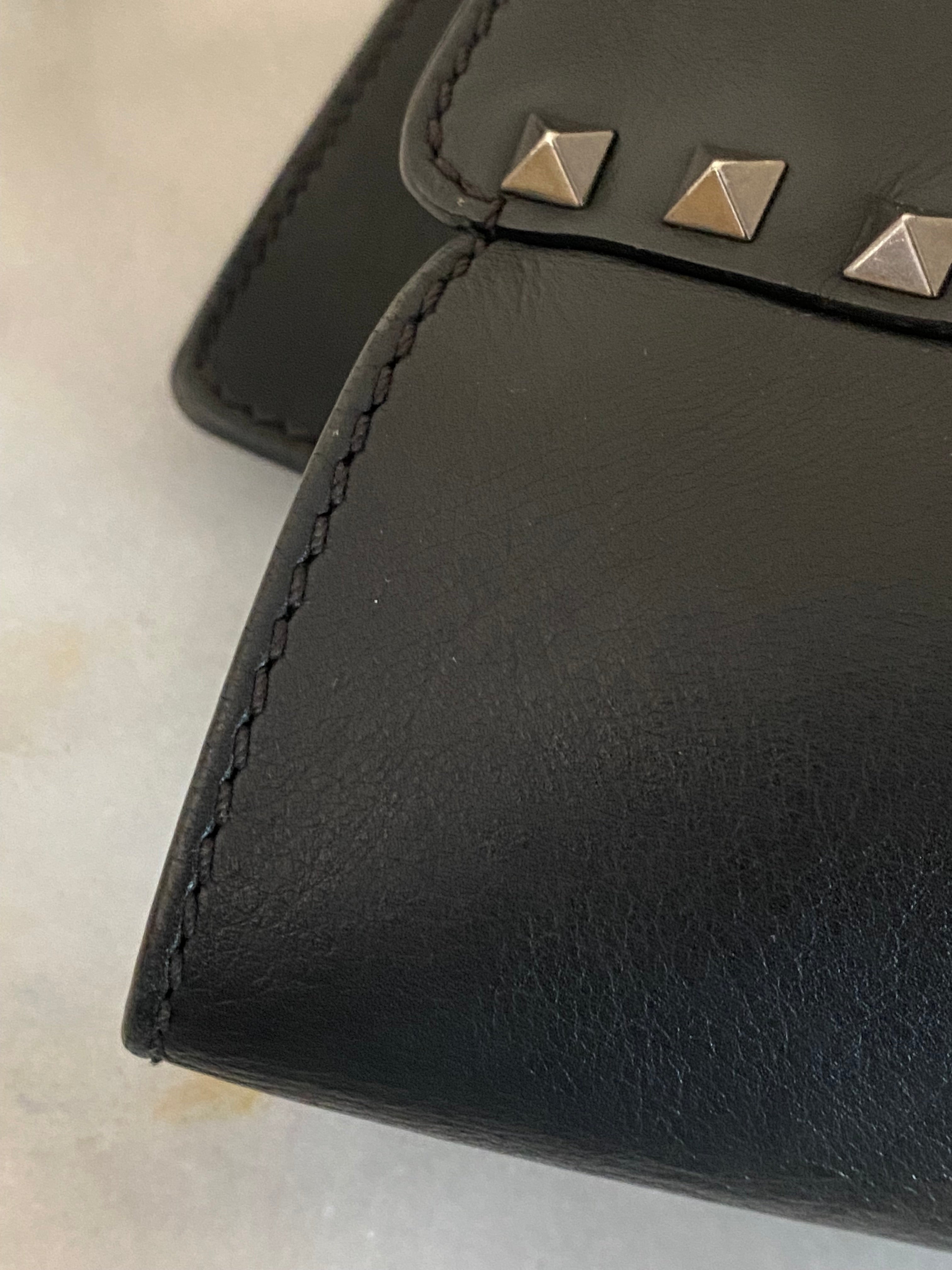 Valentino Black Studded Tote Crossbody Bag